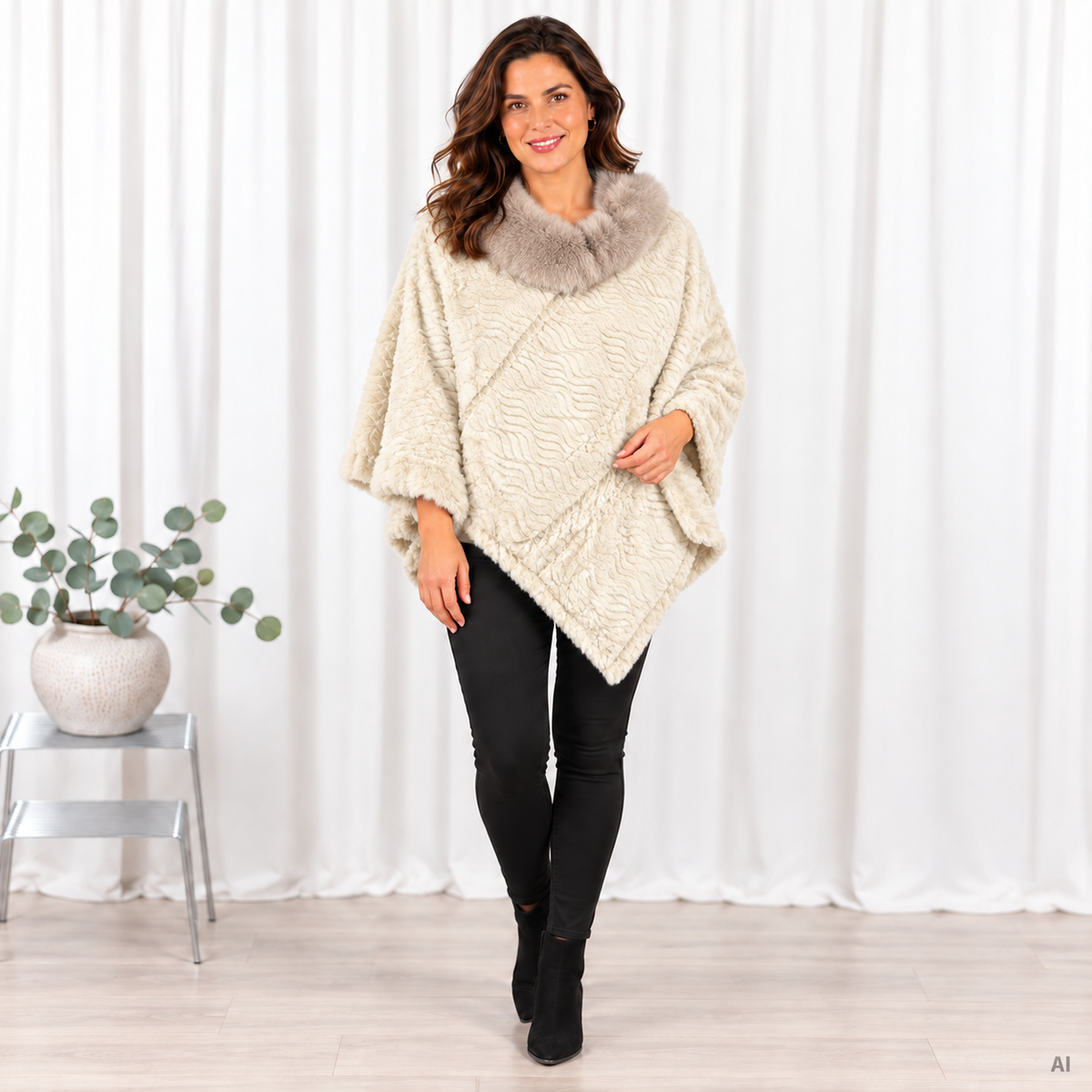 Lulu poncho, Hvid