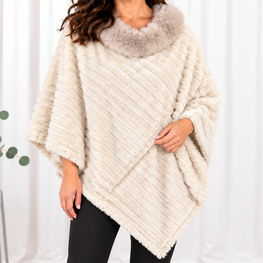 Ruby poncho, Beige