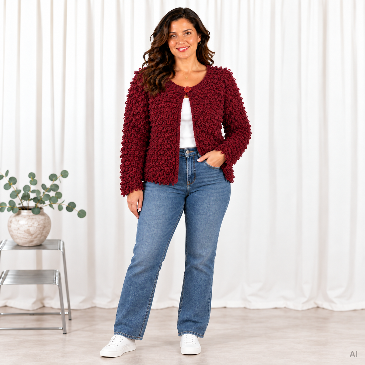 Celina cardigan, Bordeaux