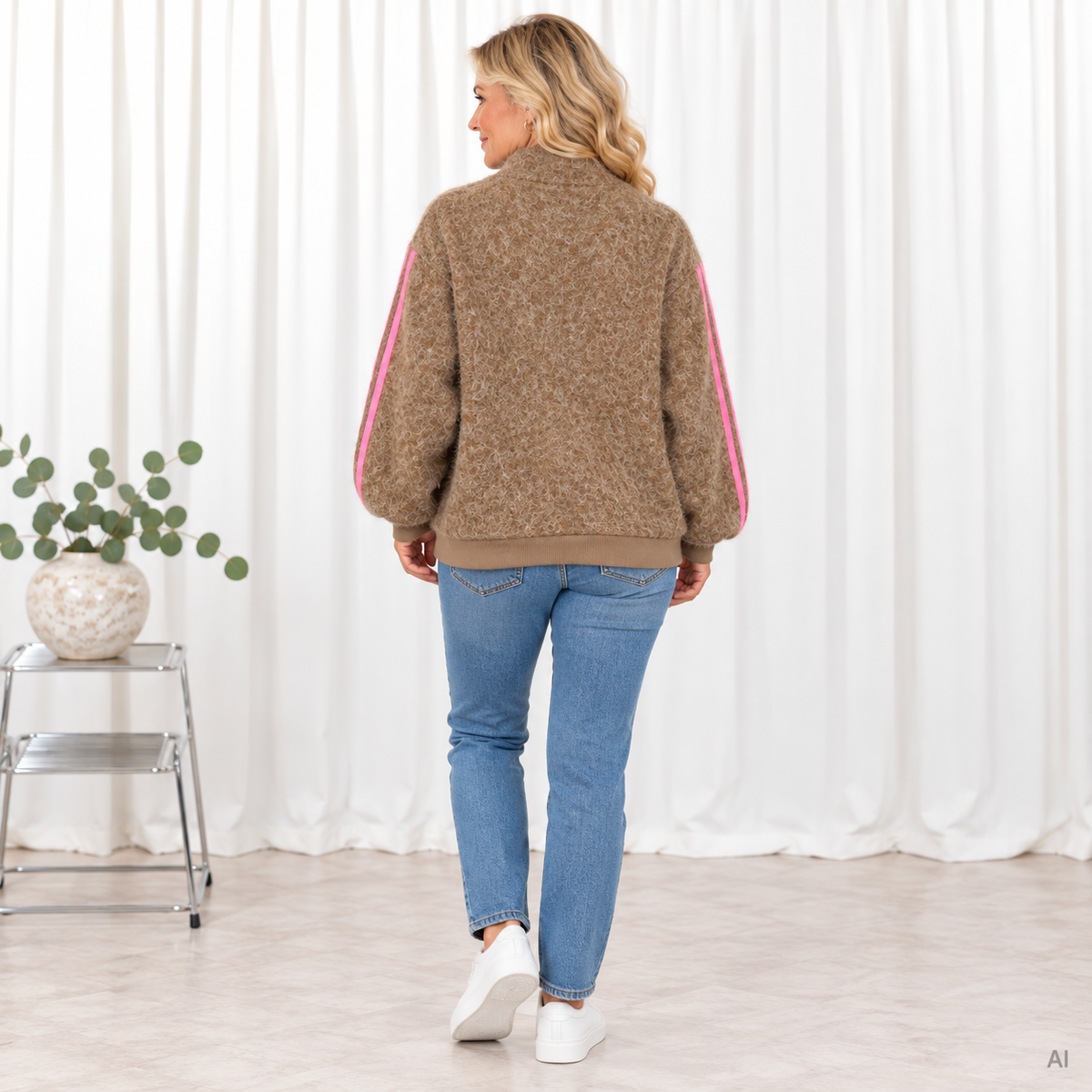 Nell bomber jakke, Taupe
