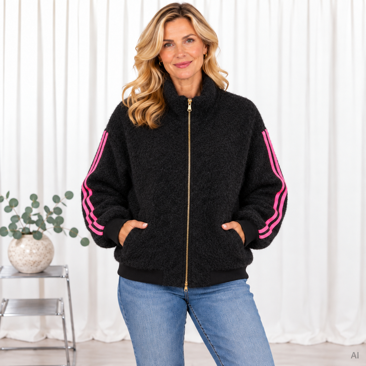 Nell bomber jakke, Sort