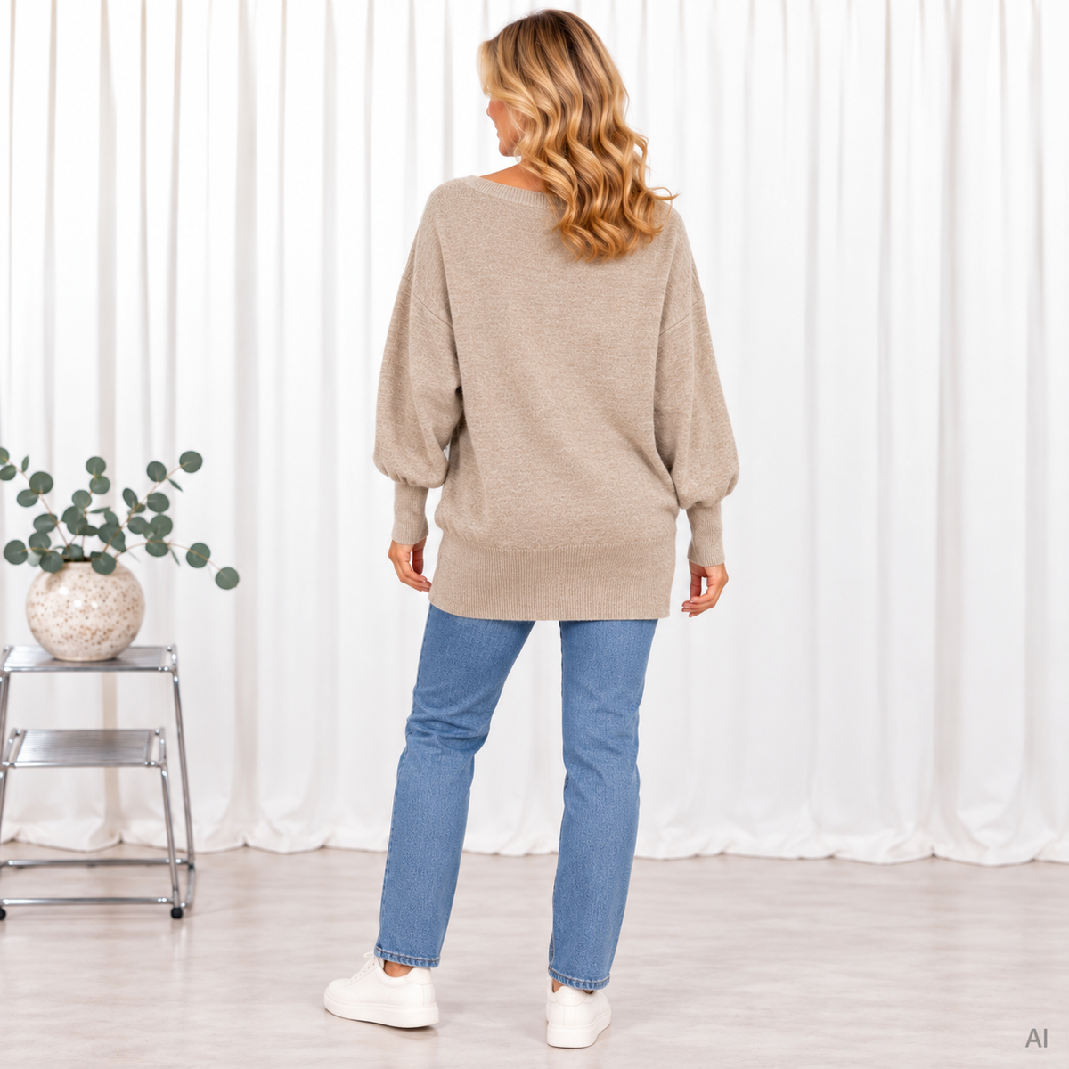 Medina strik/kjole, Beige
