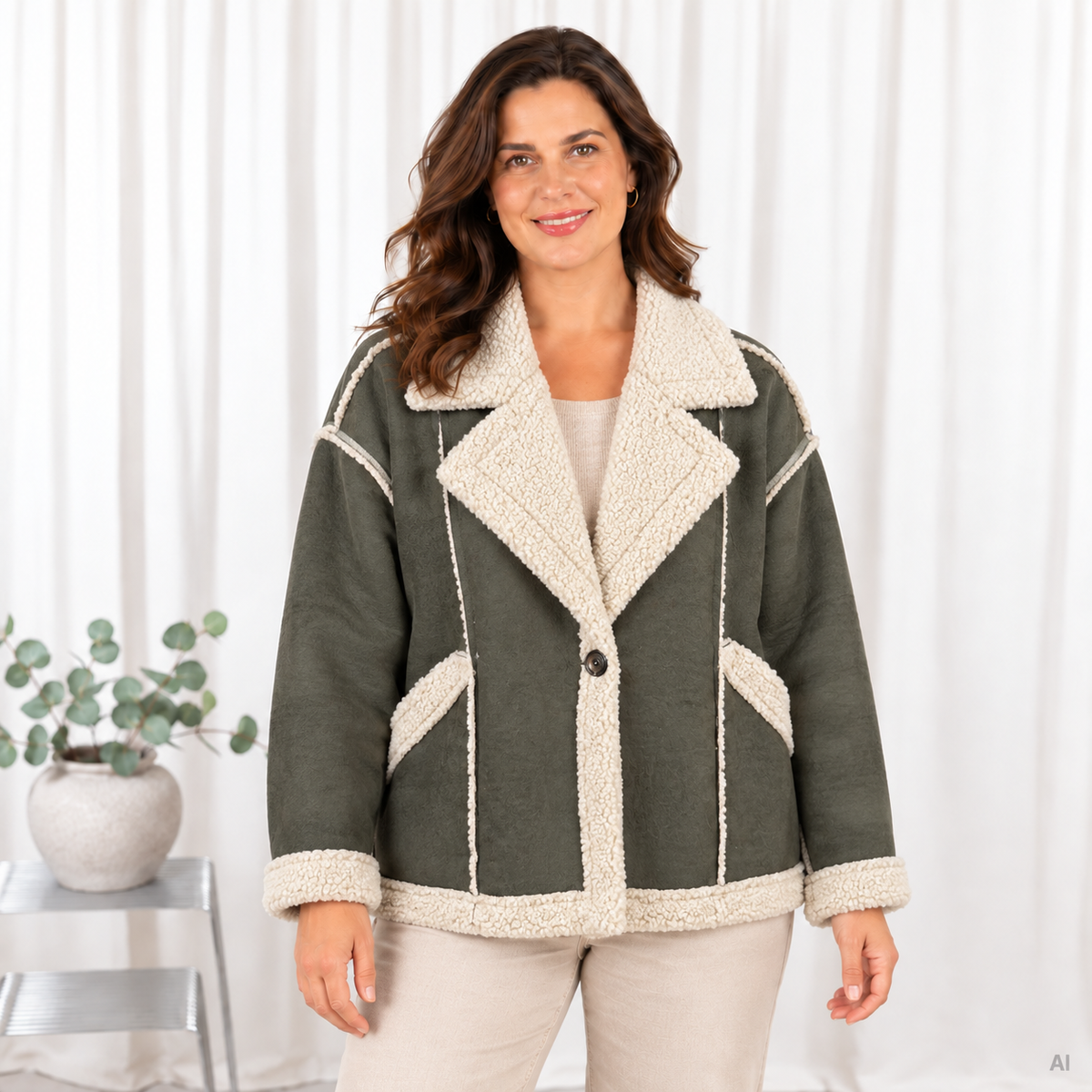 Kitty pilot jakke, Khaki