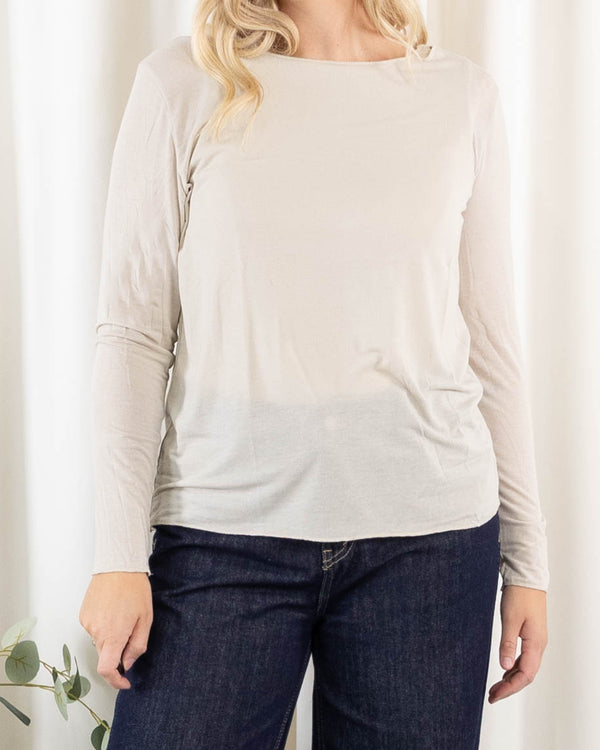 Cashy long sleeve, Beige