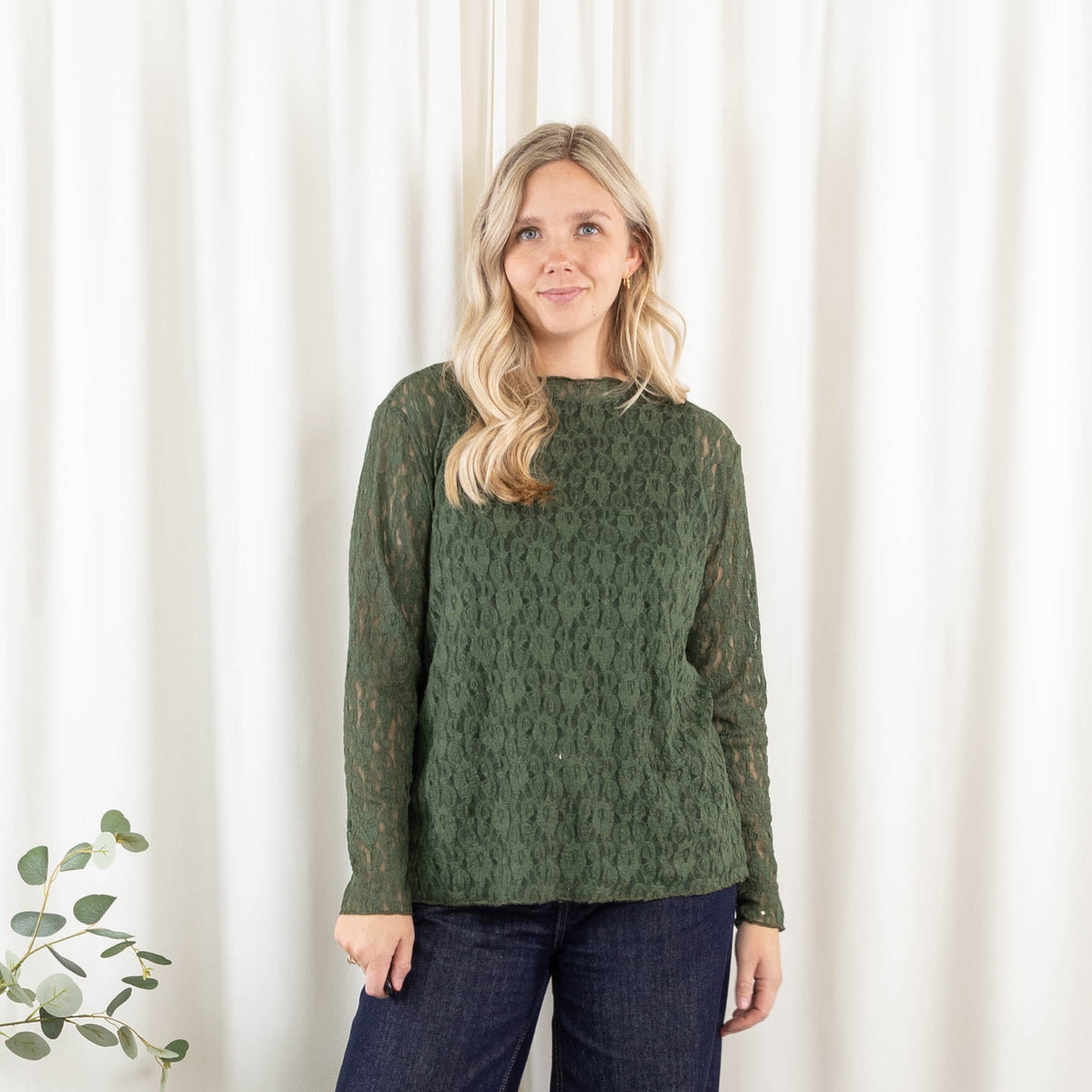 Carla lace overdel, Khaki