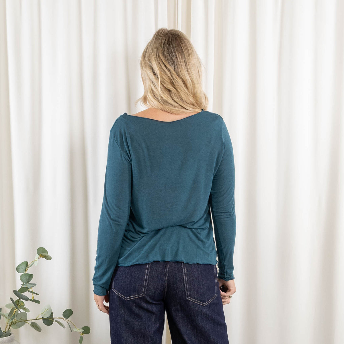 Cashy long sleeve, Petrol