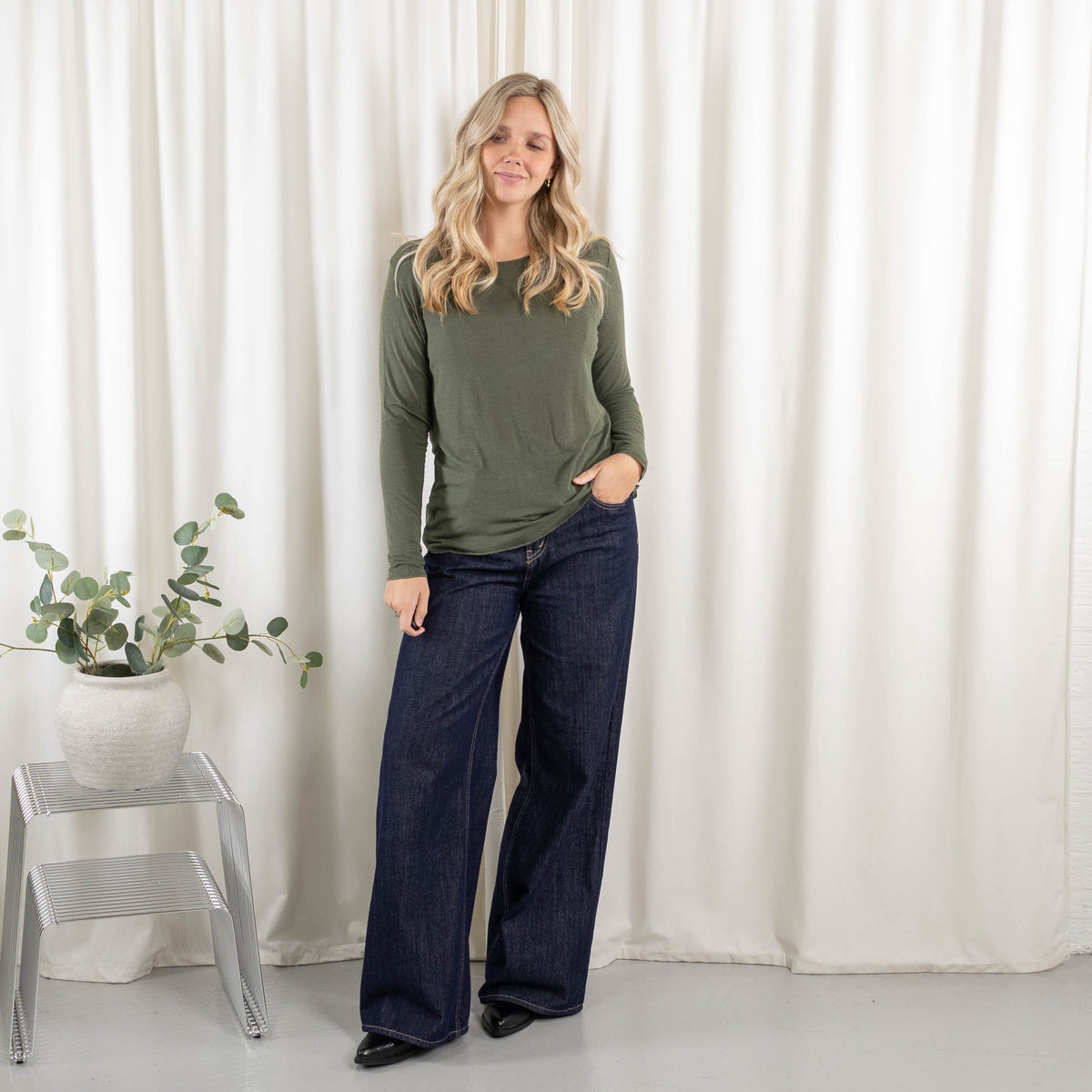 Cashy long sleeve, Khaki