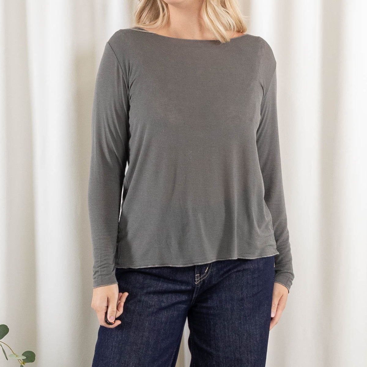 Cashy long sleeve, Grå
