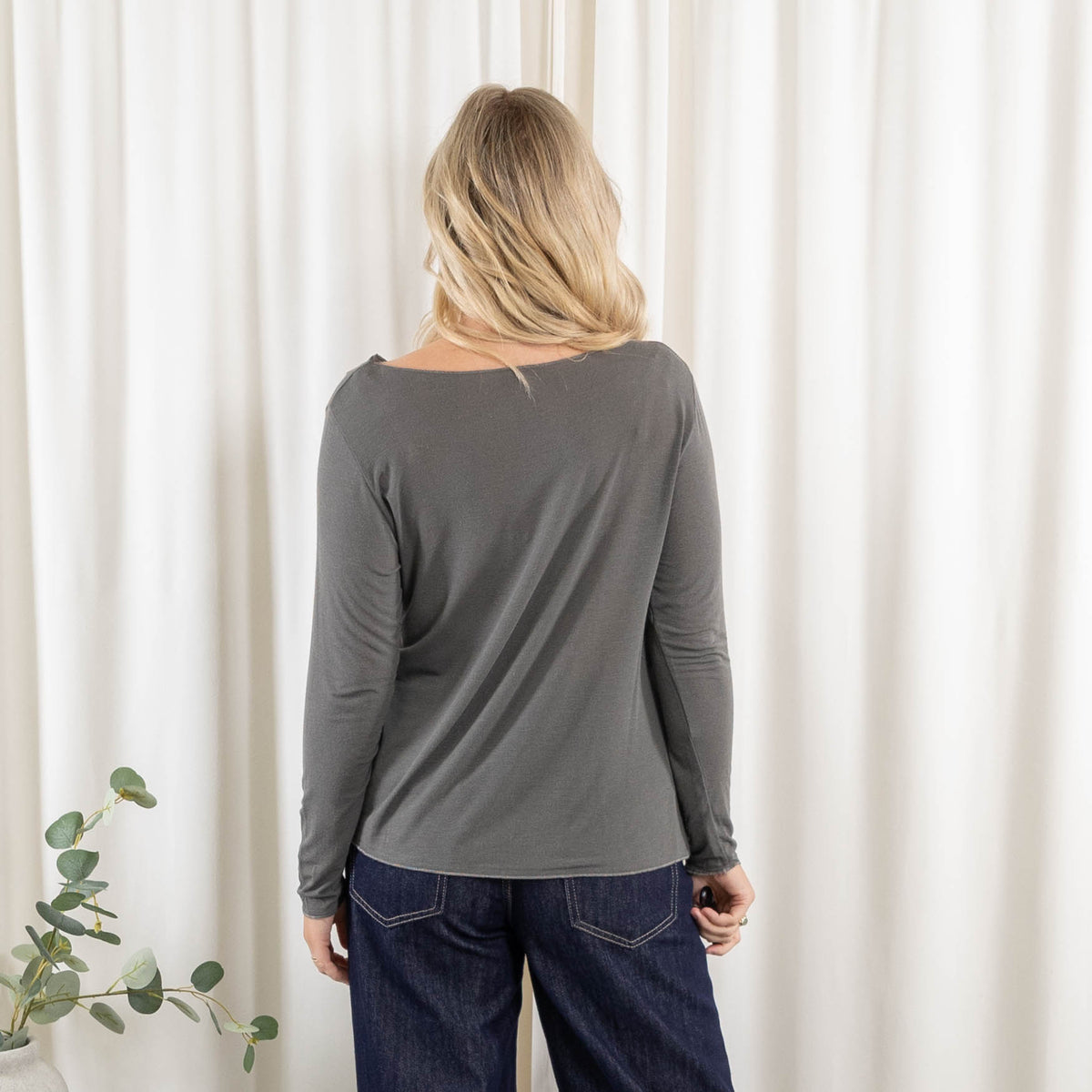 Cashy long sleeve, Grå