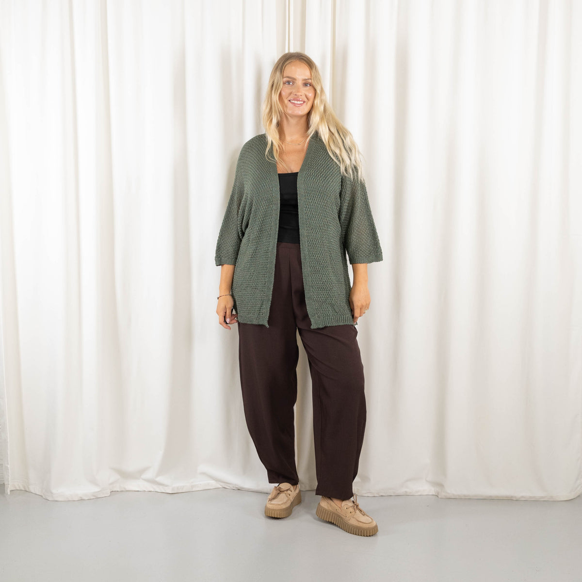 Lise cardigan, Khaki