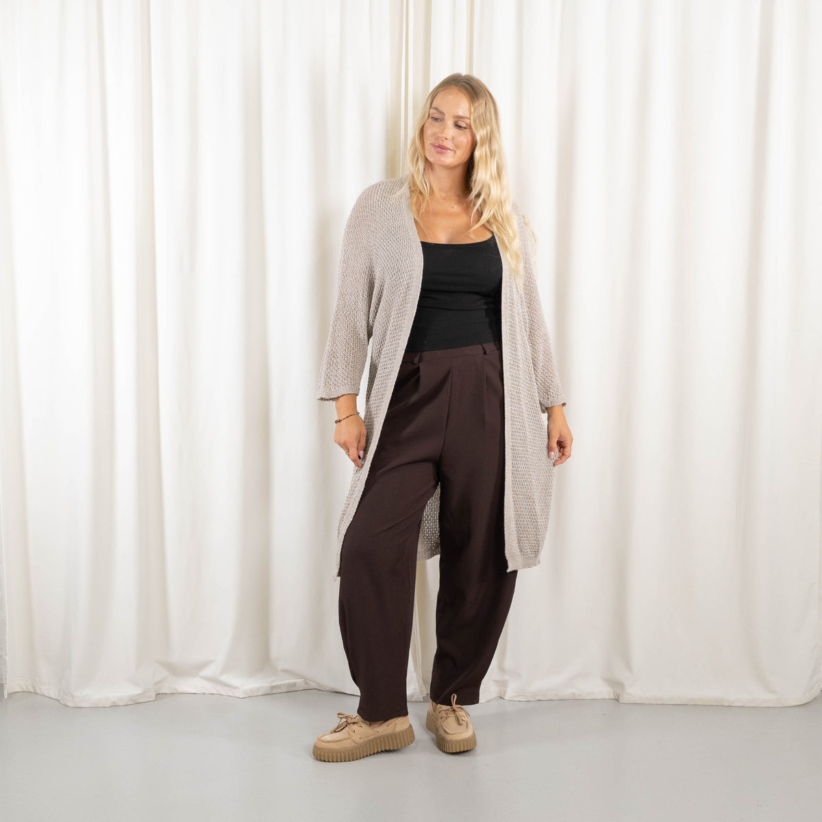 Ninni cardigan, Taupe