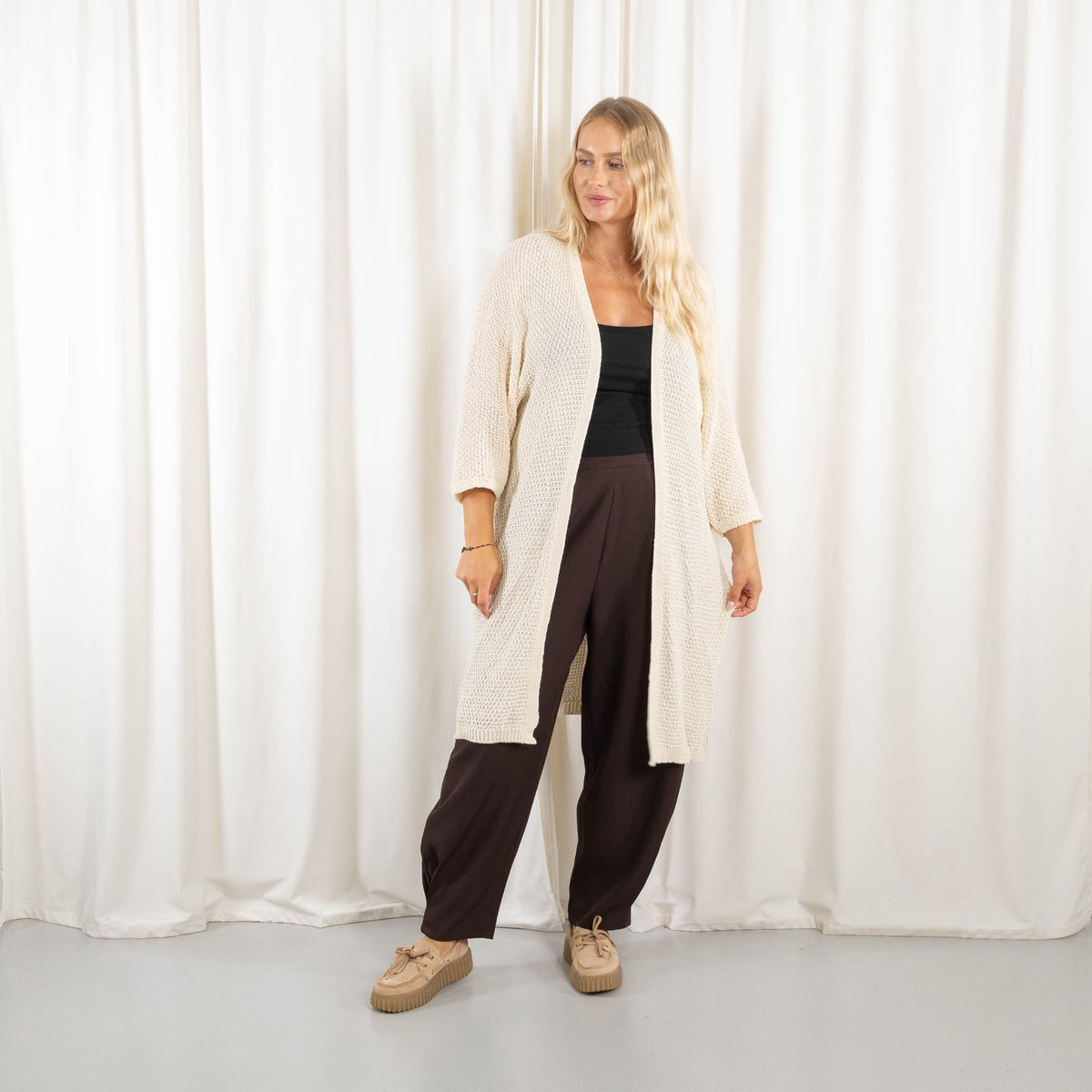 Ninni cardigan, Råhvid