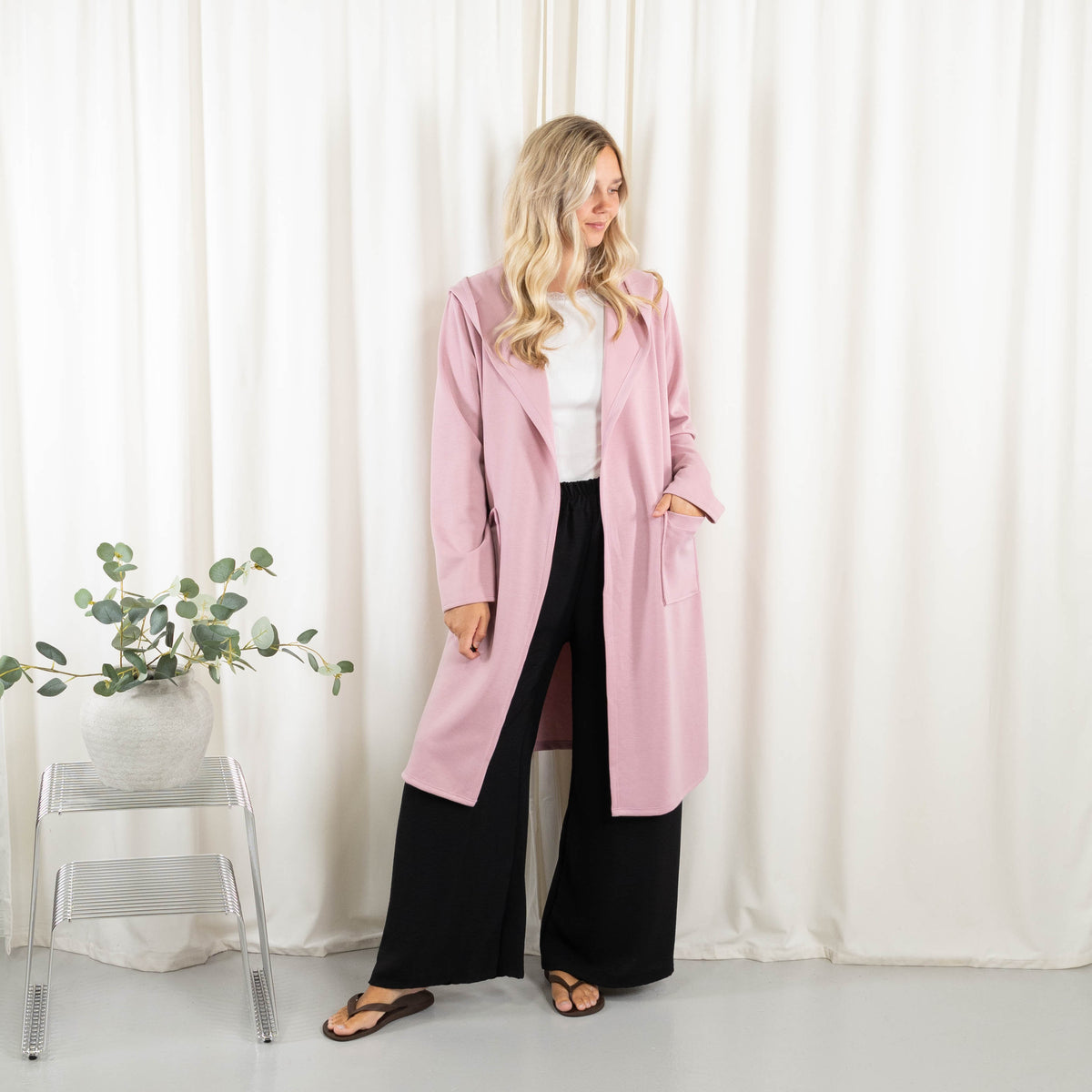 Lexi sweat/cardigan, Rosa
