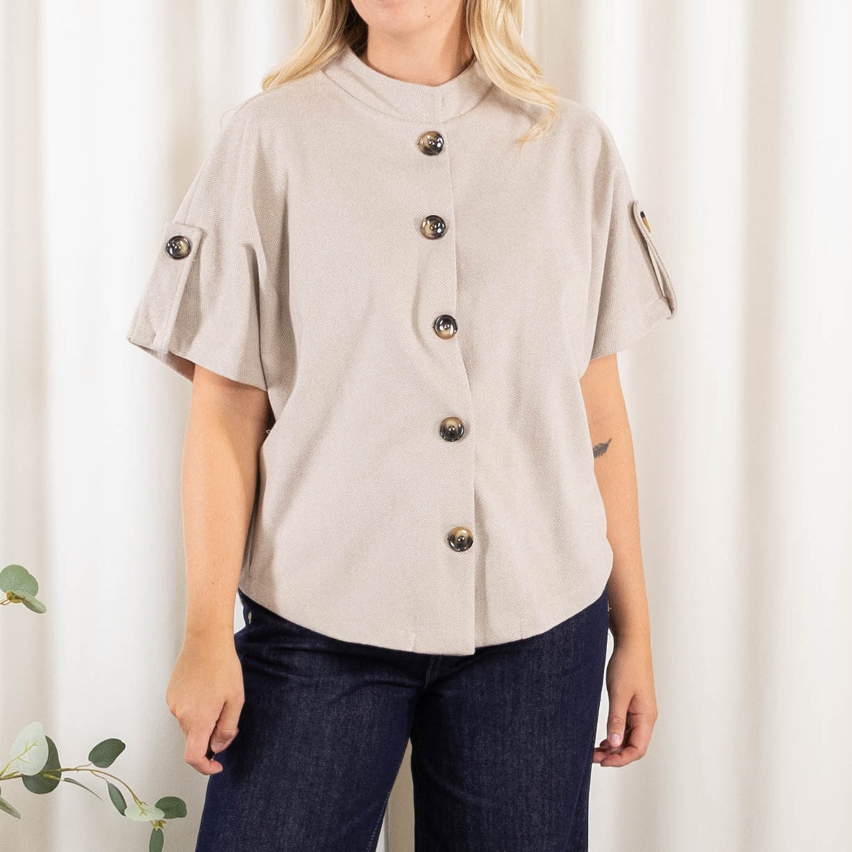 Chrisy poncho, Beige
