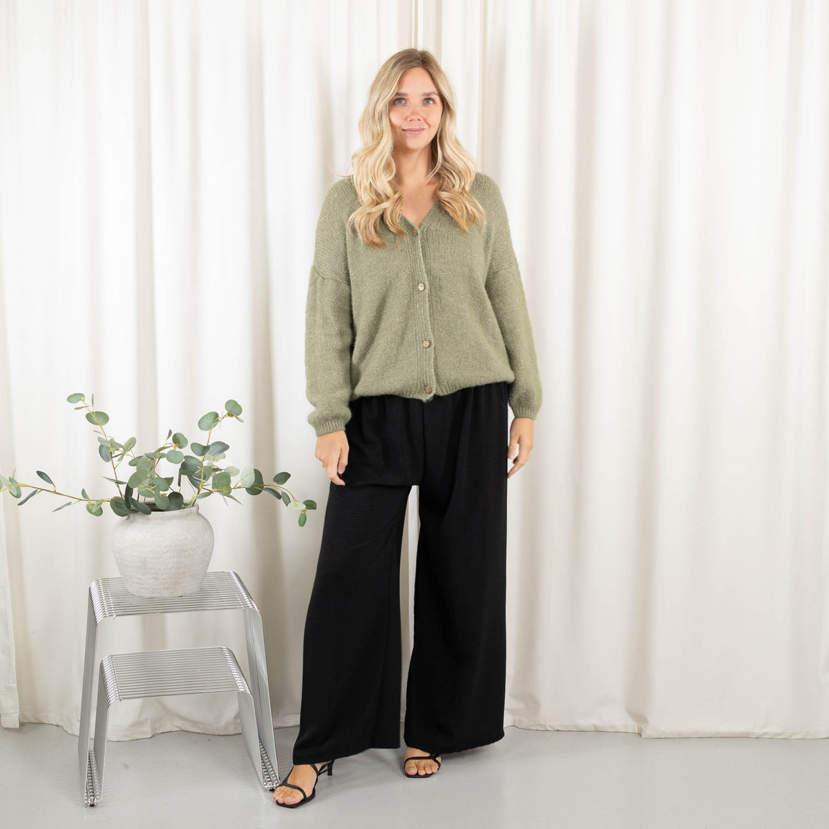 Leona cardigan, Khaki