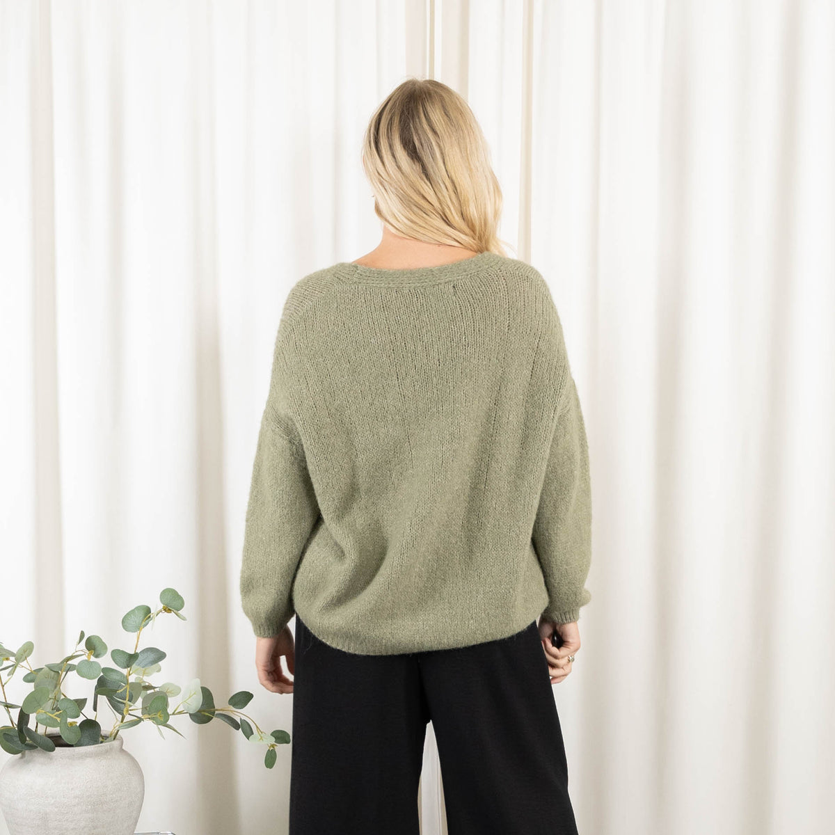 Leona cardigan, Khaki