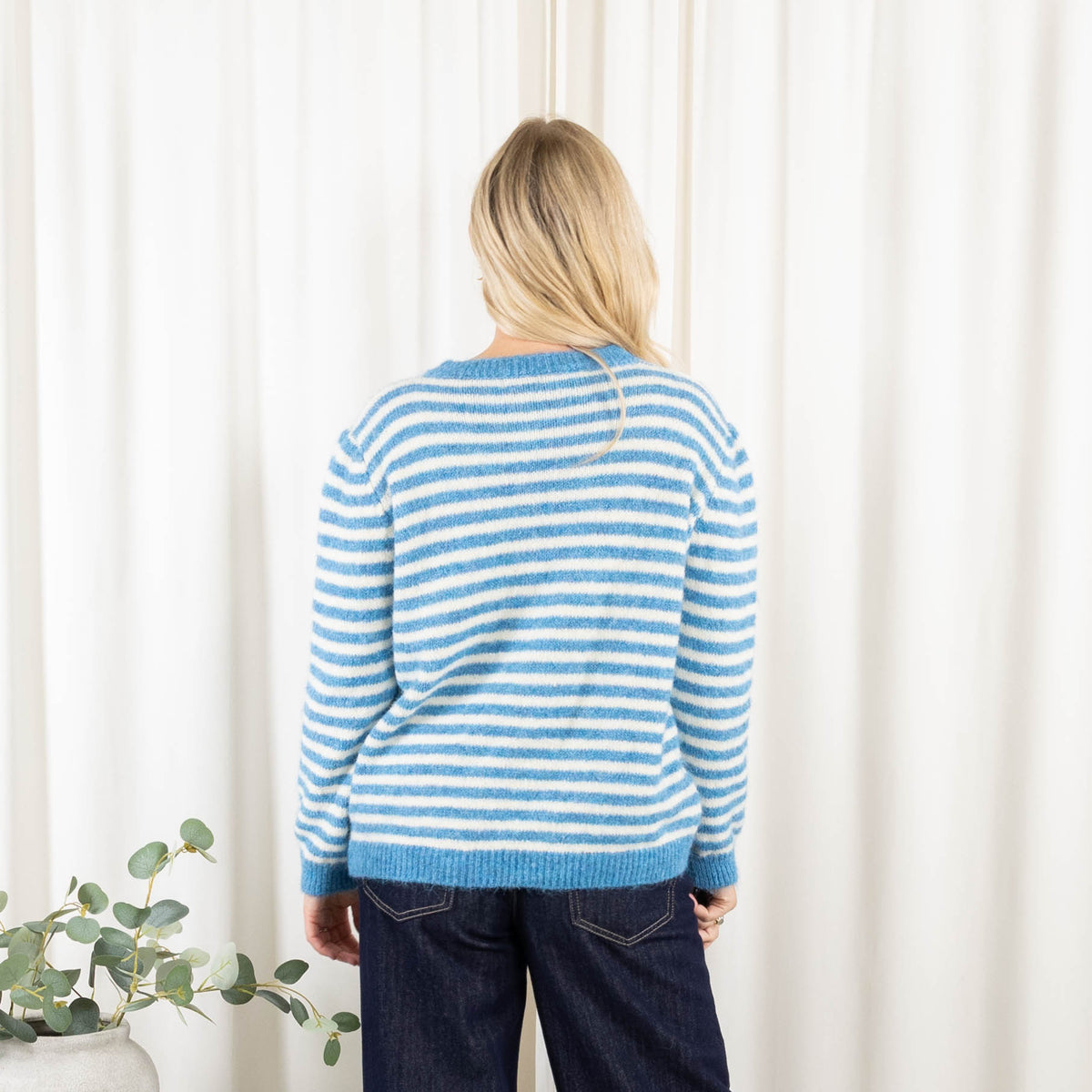 Caroline strik, Blå