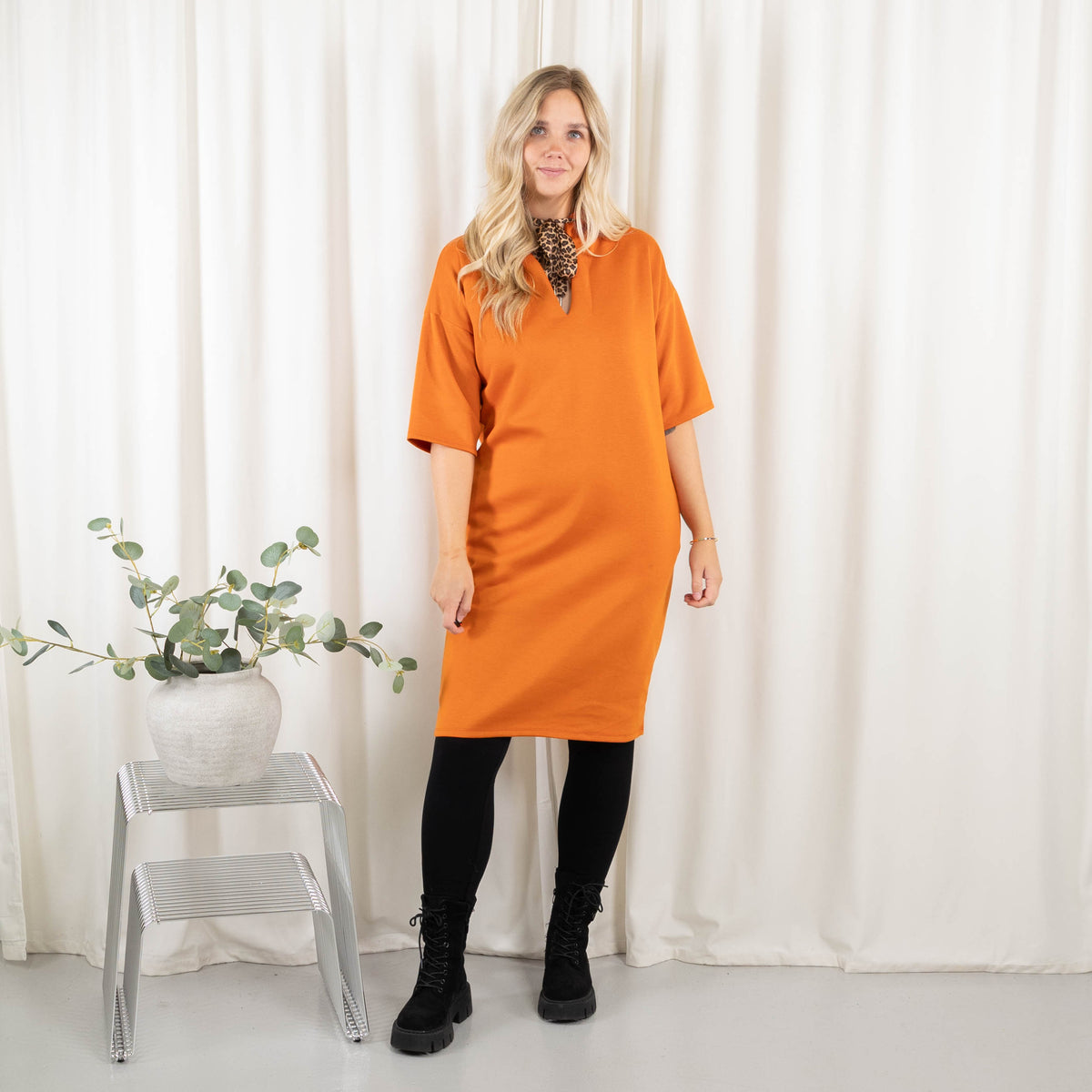 Tyra sweatkjole, Orange