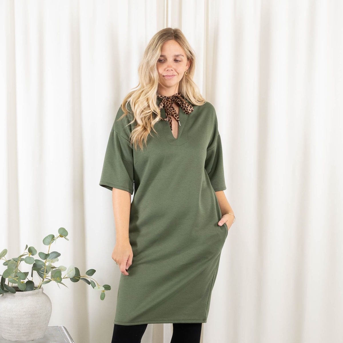 Tyra sweatkjole, Khaki