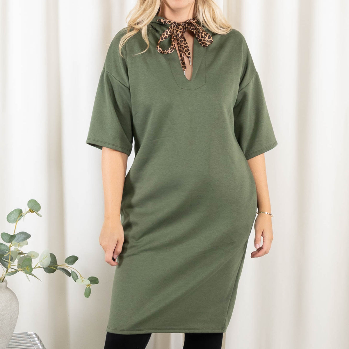 Tyra sweatkjole, Khaki