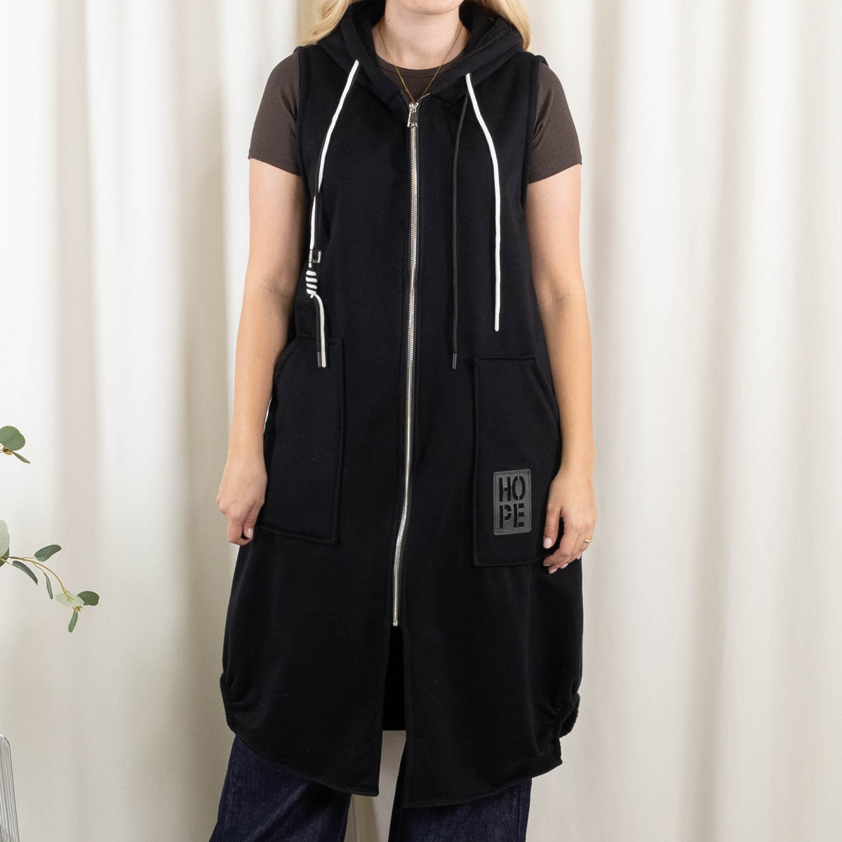 Channy sweat/vest, Sort