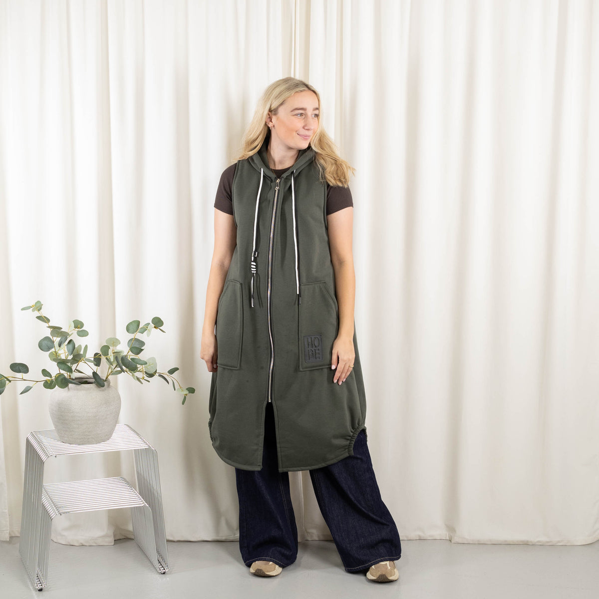 Channy sweat/vest, Khaki
