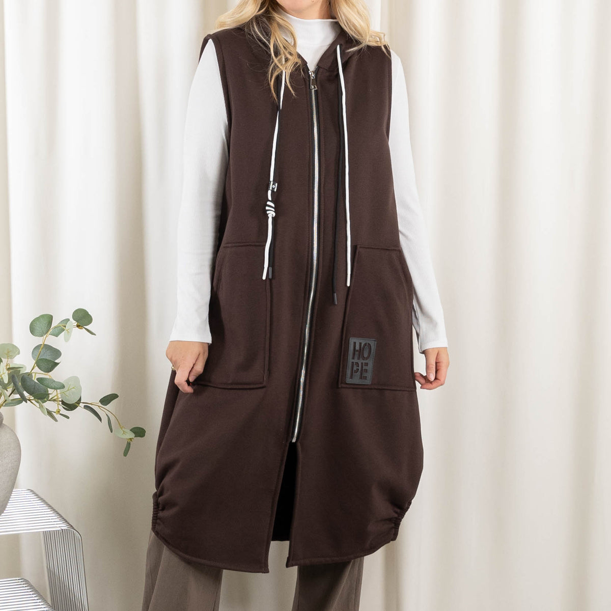 Channy sweat/vest, Choko