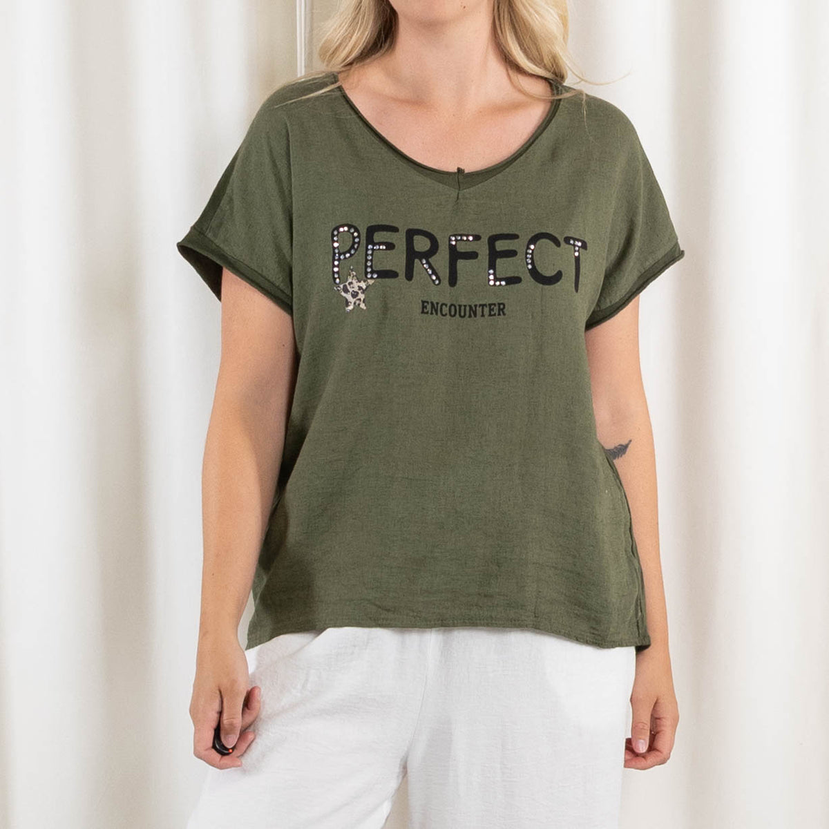 Perfect t-shirt, Mørk khaki
