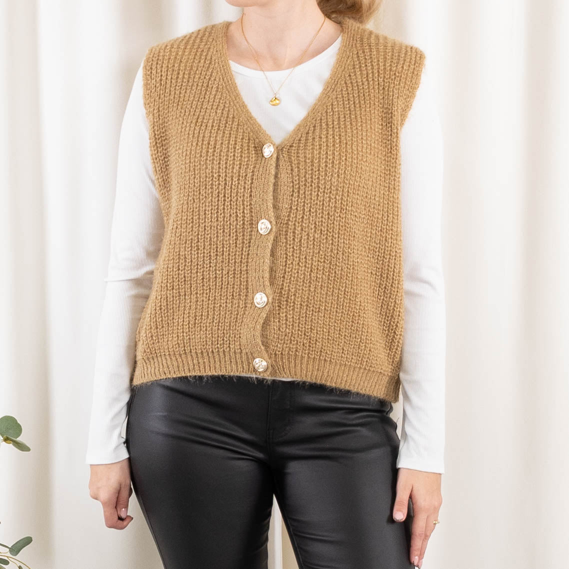 Blanca cardigan, Camel