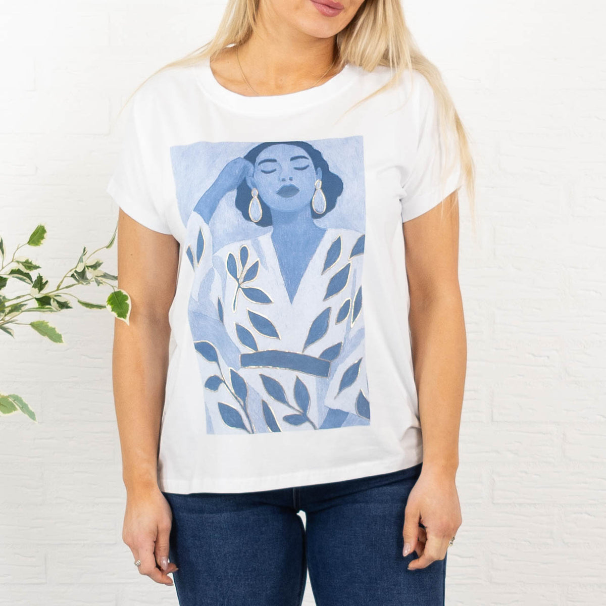 FrIda Kahlo t-shirt, Lyseblå