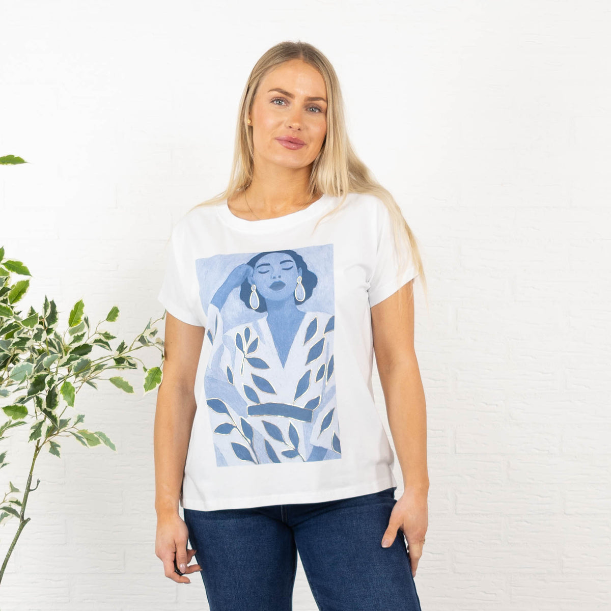 FrIda Kahlo t-shirt, Lyseblå