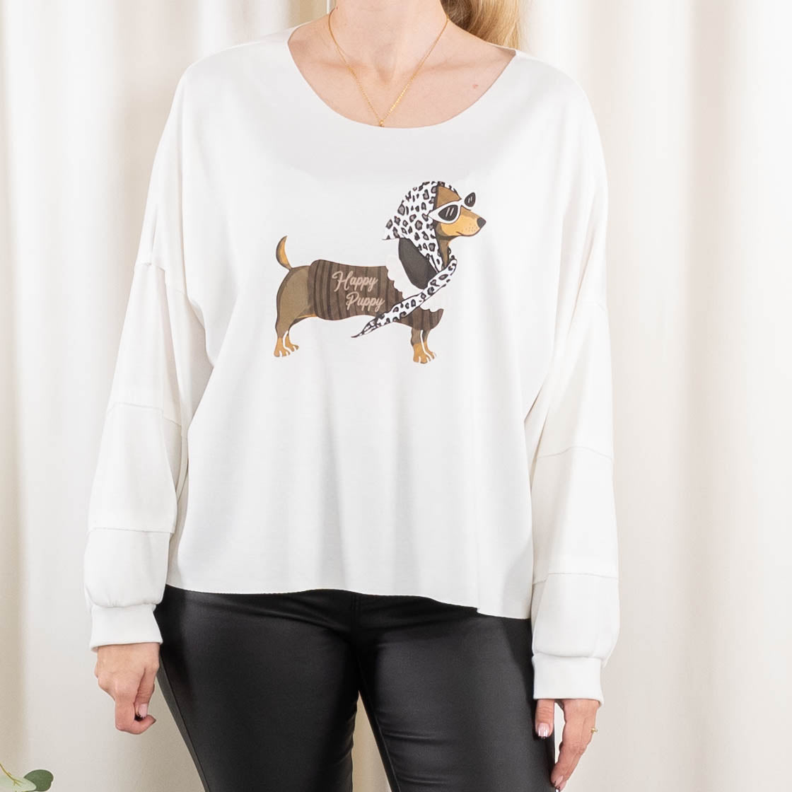 Puk sweatshirt, Hvid