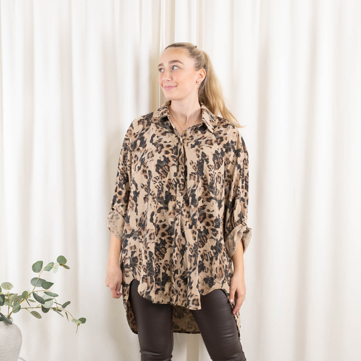 Vivian skjorte, Taupe