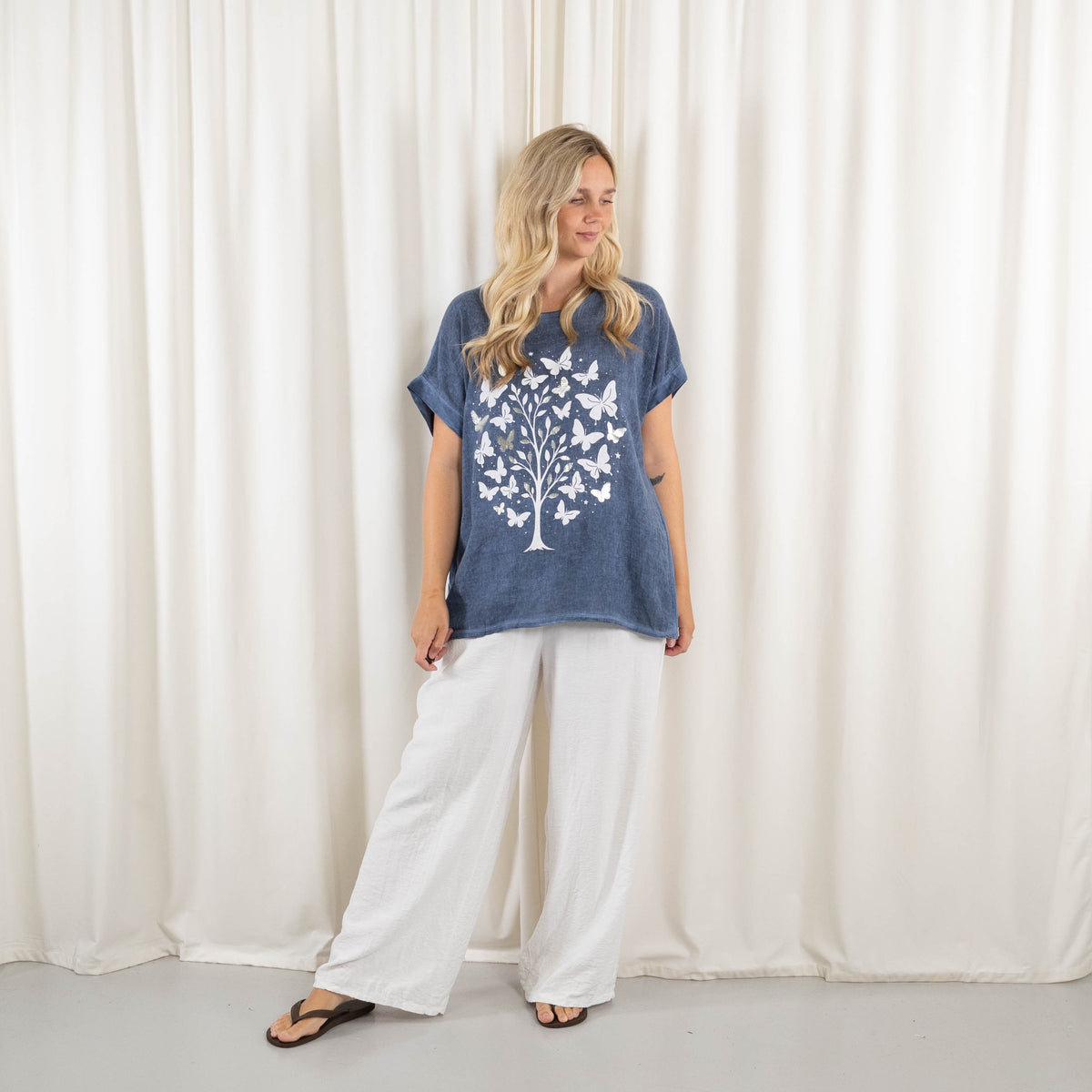 Selma t-shirt, Blå