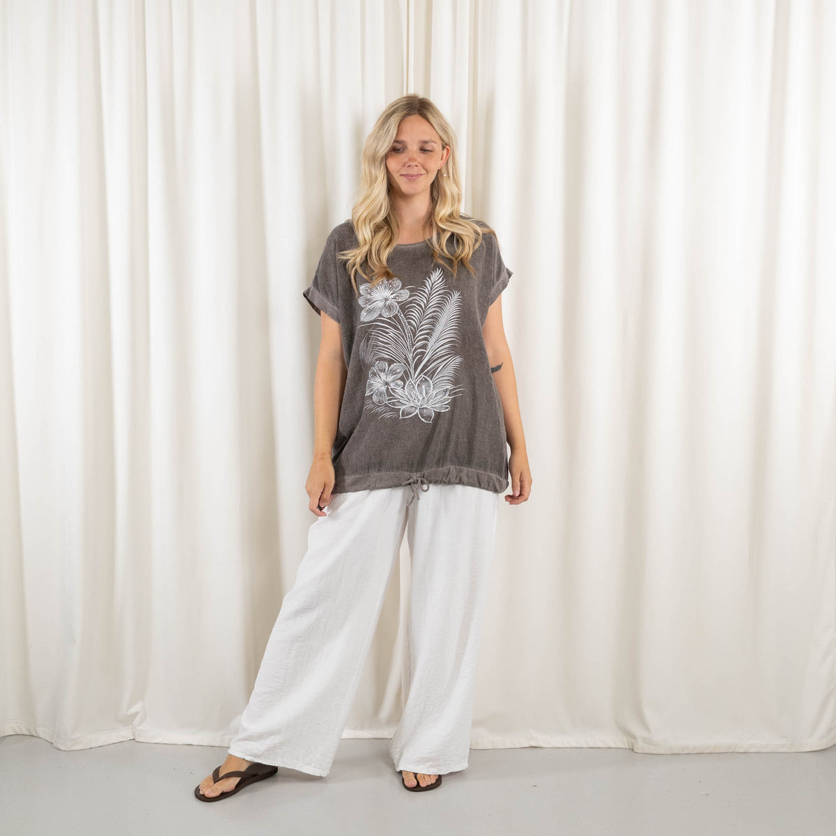 Sussie t-shirt, Taupe