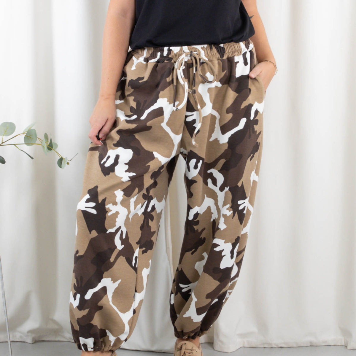 Foxy bukser, Taupe