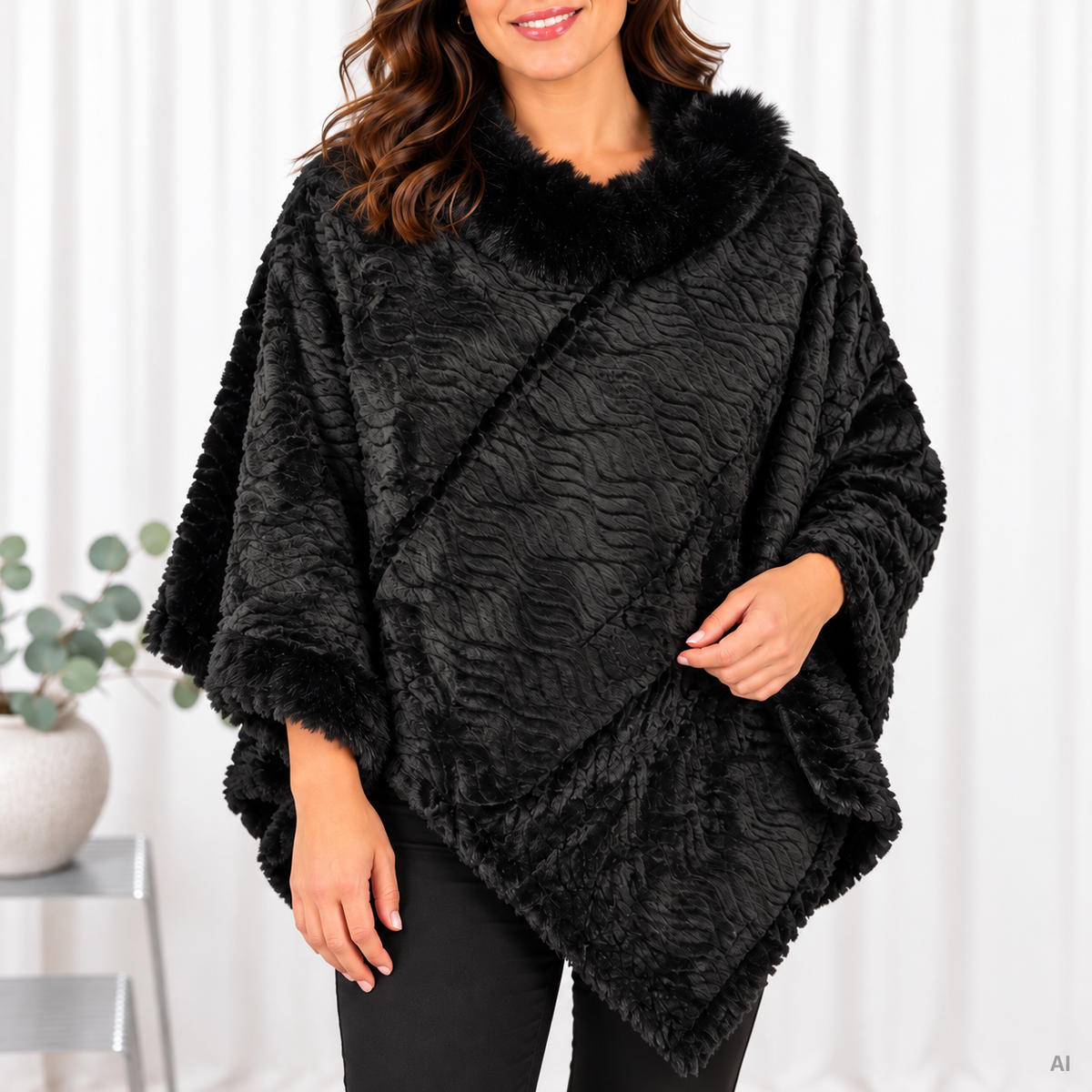 Lulu poncho, Sort