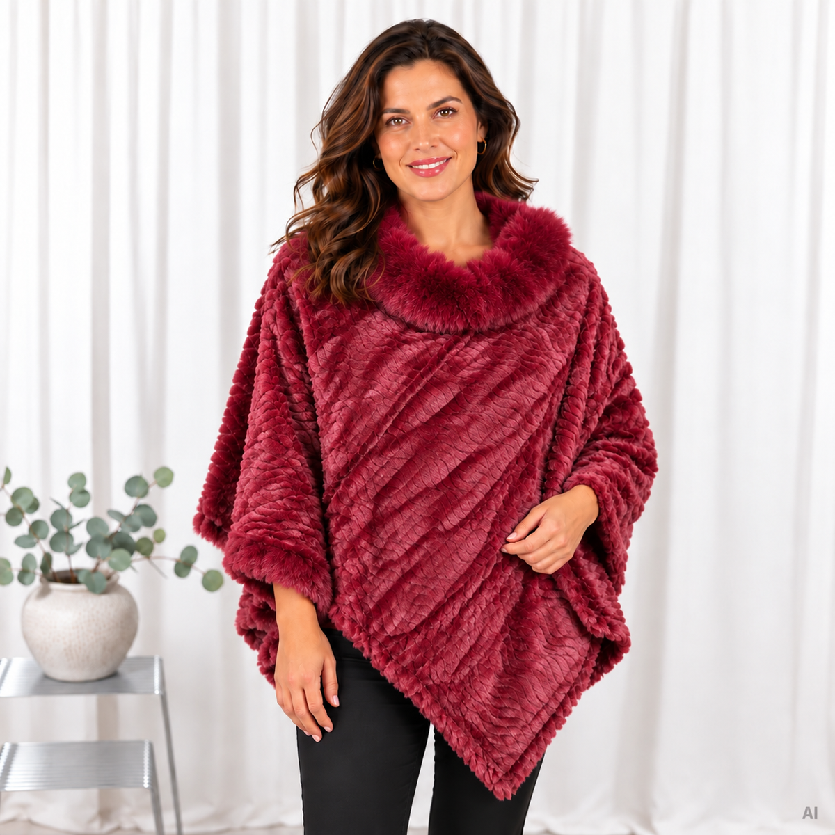 Ruby poncho, Bordeaux