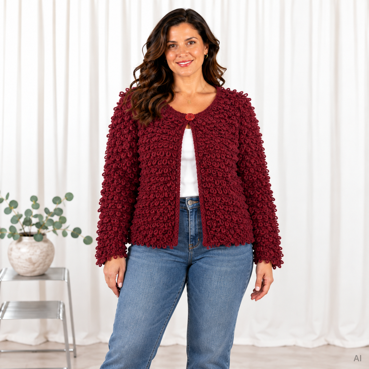 Celina cardigan, Bordeaux