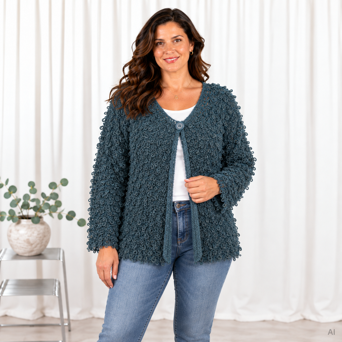 Celina cardigan, Petrol
