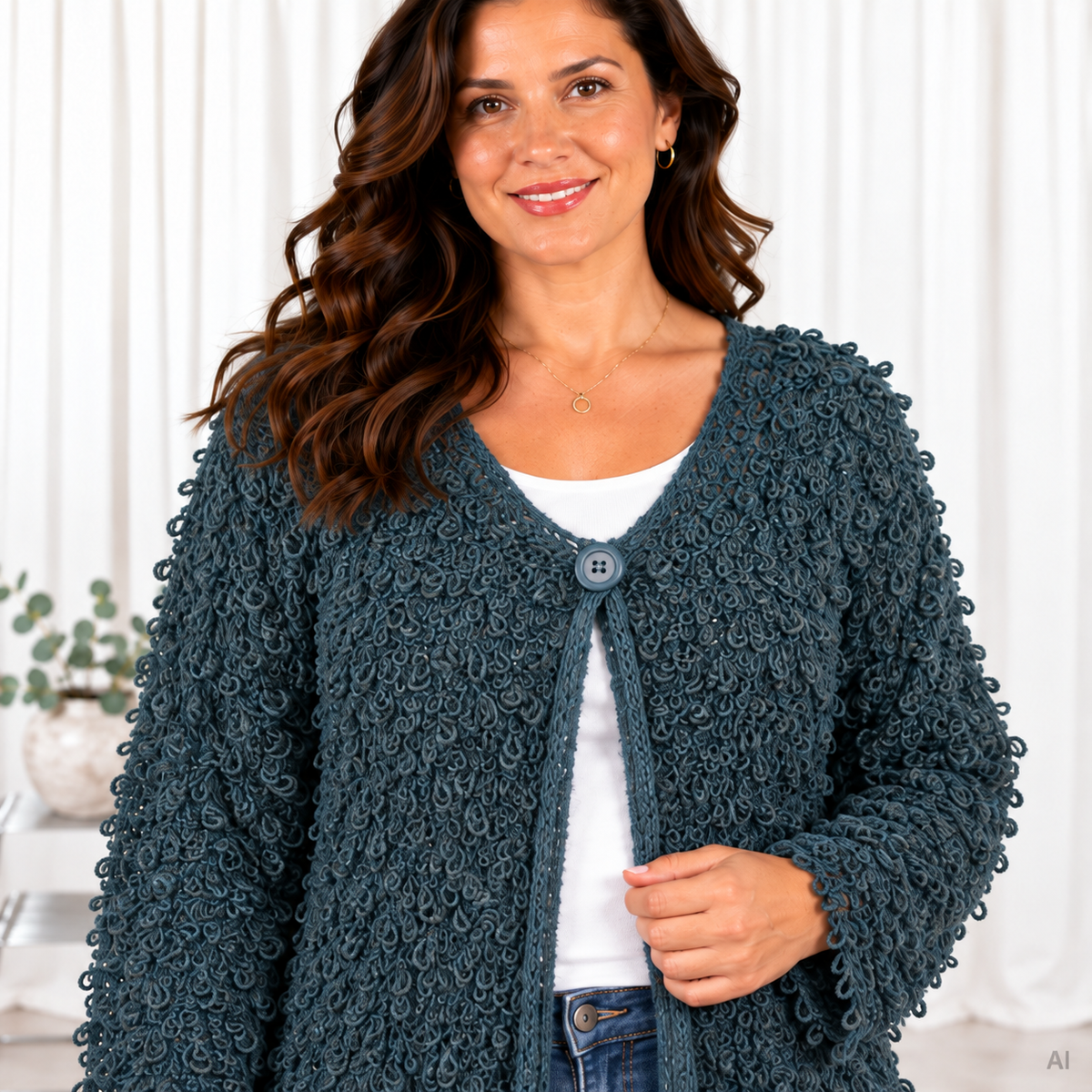 Celina cardigan, Petrol