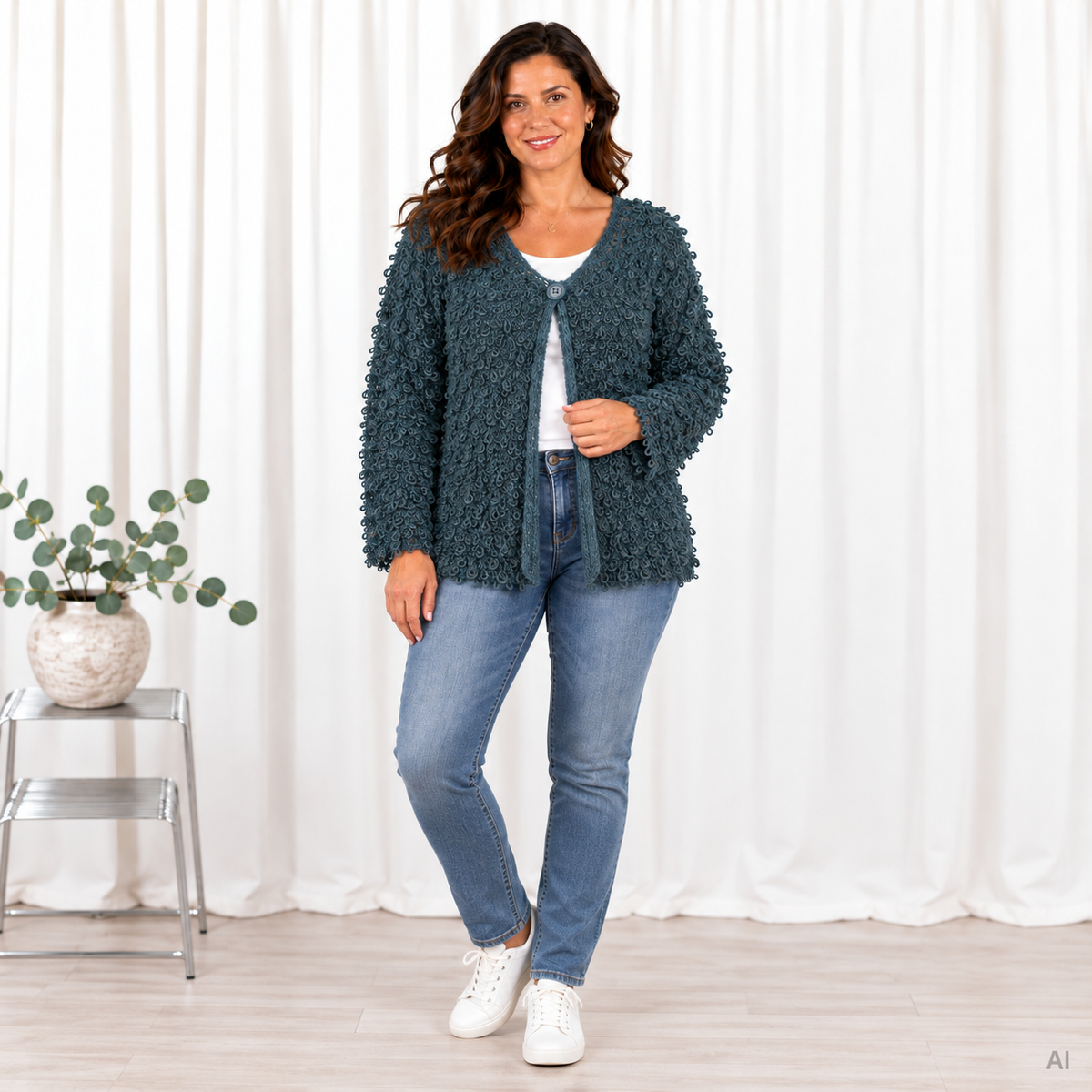 Celina cardigan, Petrol