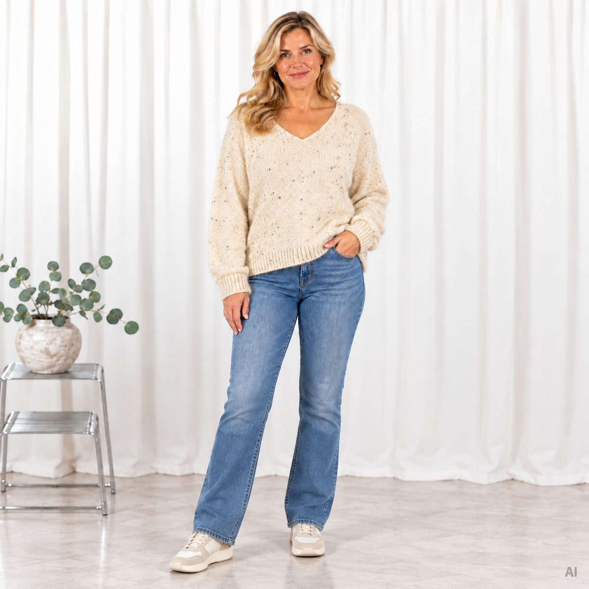 Kimberly strik, Beige