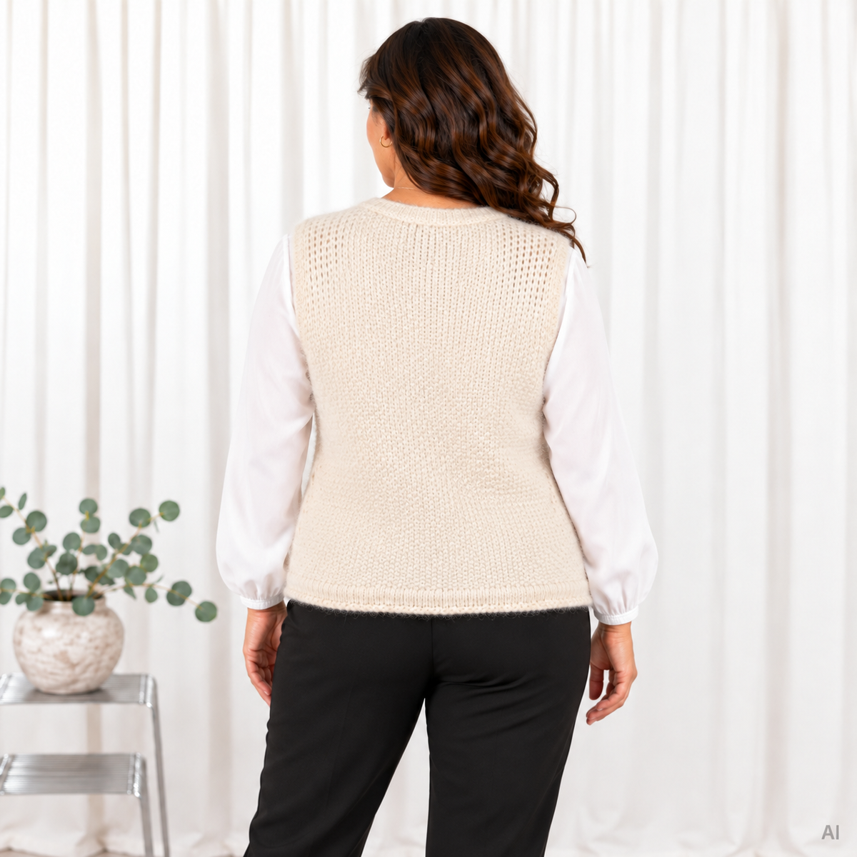Paloma vest, Råhvid