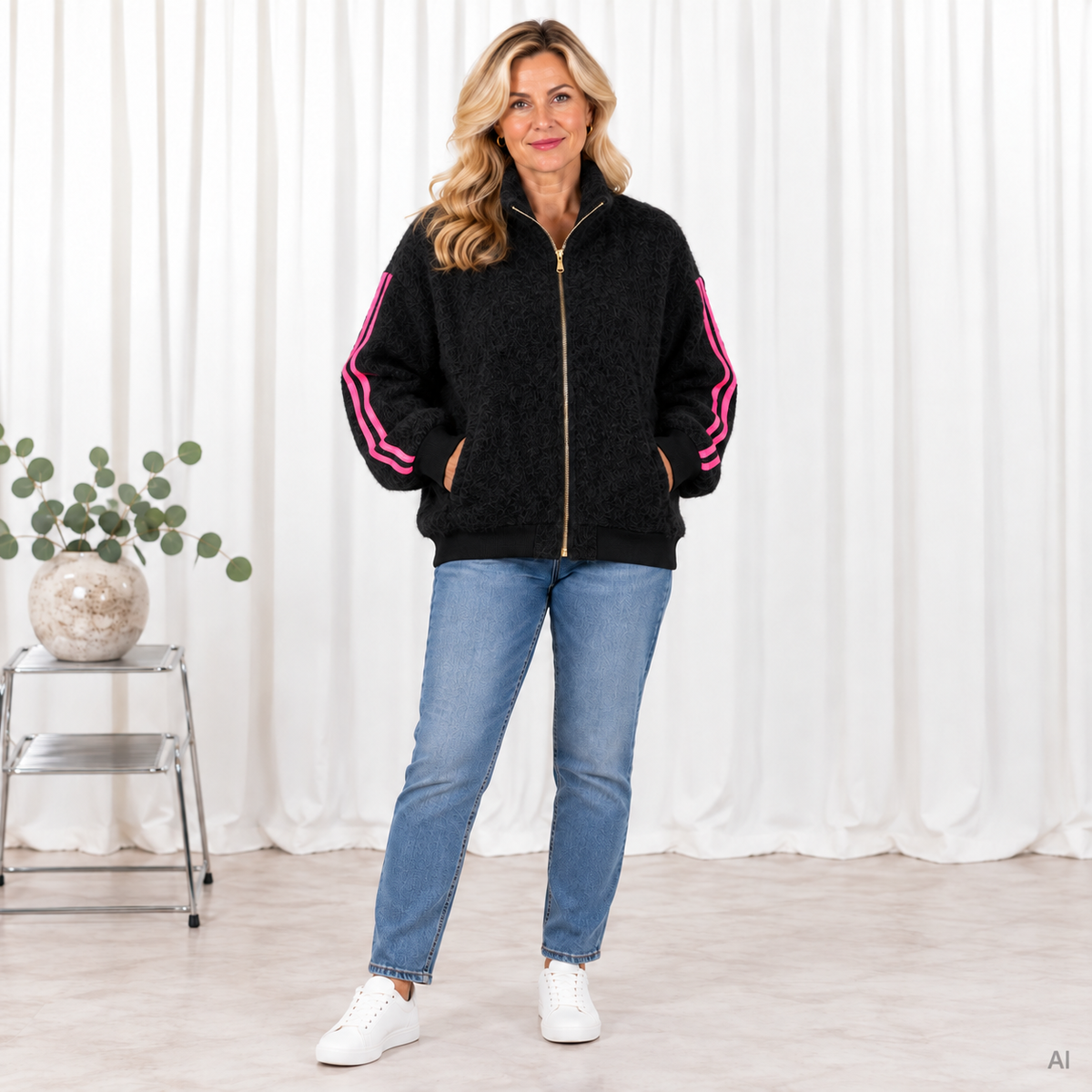 Nell bomber jakke, Sort