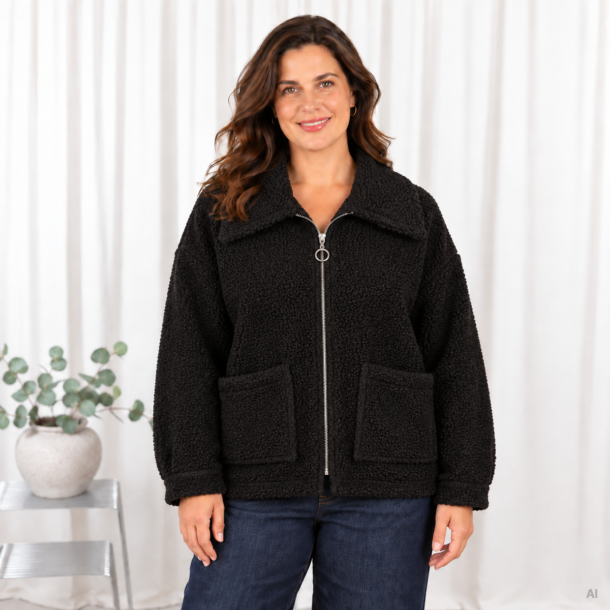 Linea jakke, Sort