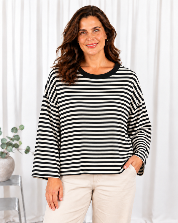 Lucie long sleeve t-shirt, Sort