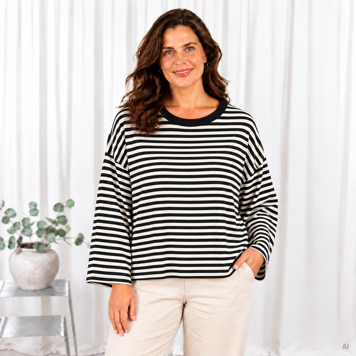 Lucie long sleeve t-shirt, Sort