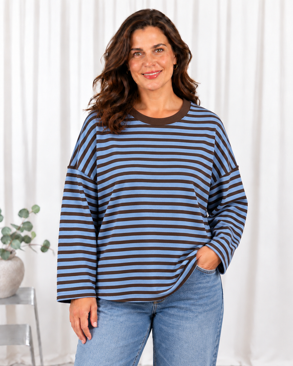 Lucie long sleeve t-shirt, Blå