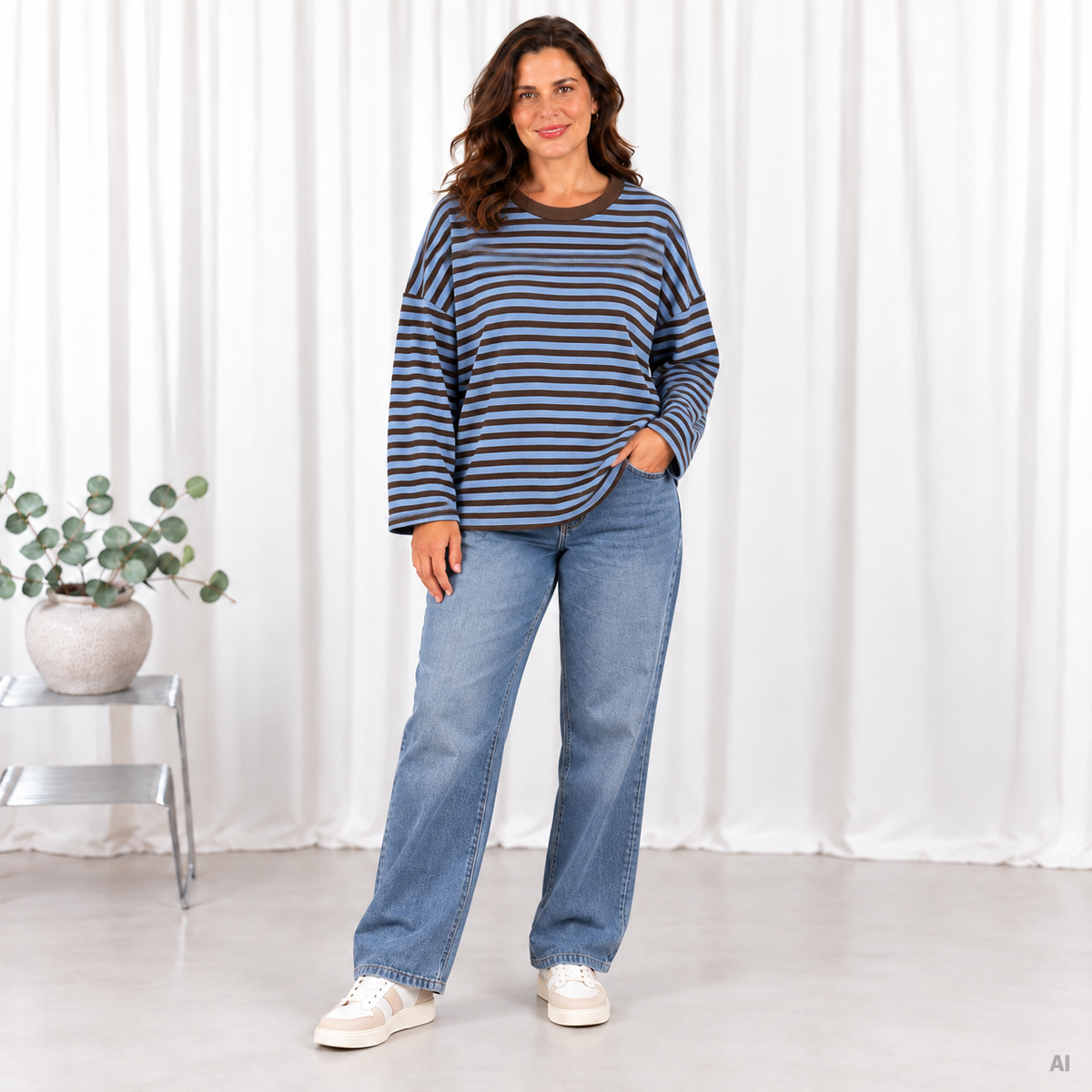 Lucie long sleeve t-shirt, Blå